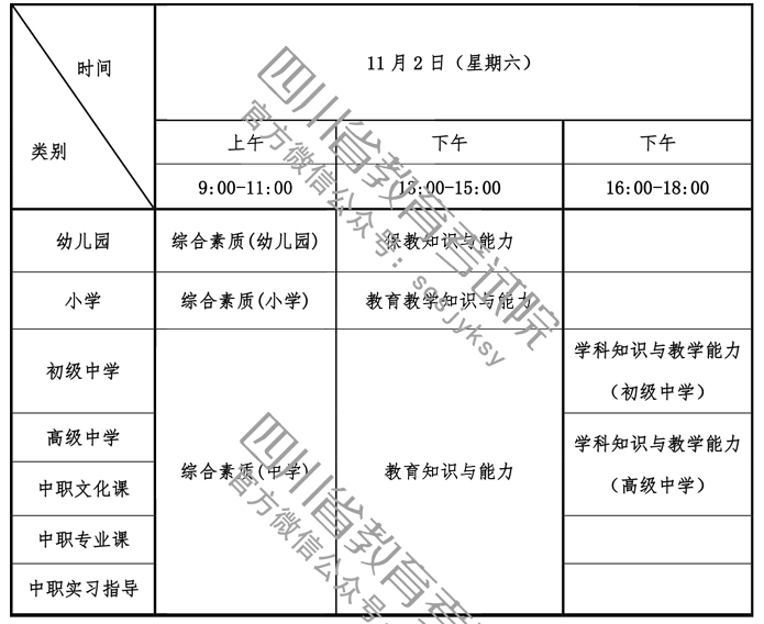 【四川】2019年下半年四川省中小学教师资格笔试公告